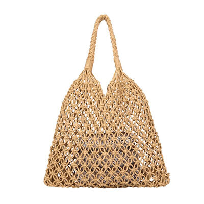 

2pcs Woven Bag Mesh Rope Weaving Tie Buckle Hollow Straw Bags Women Totes