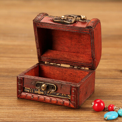 

Gobestart Jewelry Box Vintage Wood Handmade Box With Mini Metal Lock For Storing Jewelry Treasure Pearl