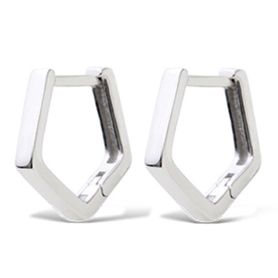 

Temperament Simple Hexagonal Earrings Earrings Female Sen Geometric Earrings