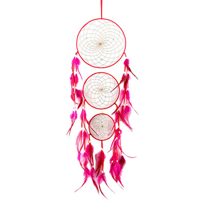 

Toponeto Handmade Lace Dream Catcher Feather Bead Hanging Decoration Ornament Gift