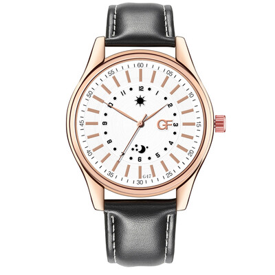 

Gobestart Hot Man Leather Watch Whatever Late Anyway Letter Watches New Pointer glow