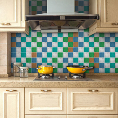 

〖Follure〗20x500cm Adhesive Tile Art metope Wall Decal Sticker DIY Kitchen Bathroom Decor