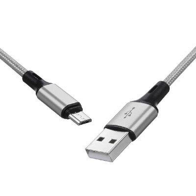 

Micro USB Charging Cable Charging Data Cable Micro USB Phone Cable Data Sync Nylon Braided 1M for Android DevicesSilver