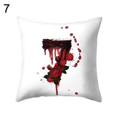 

Rose Number Figure Pillow Case Cushion Cover Sofa Bed Car Cafe Office Decoration