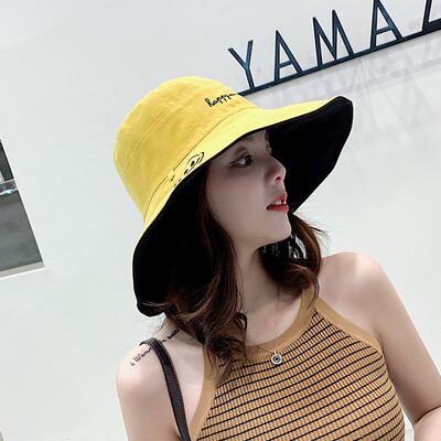 

Double-sided fishermans hat Korean casual big-brim sunshade hat outdoor fashion beach cap sun-proof hat