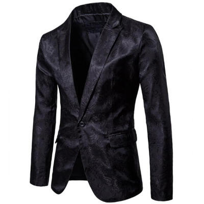 

Fashion Mens Suit Blazer Casual Slim Fit One Button Tuxedo Formal Suit Coat Jacket Top Hot Sale