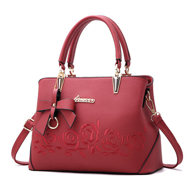 

Tailored Fashion Women Bowknot Rose Pattern Crossbody Bag Shoulder Bag Handbag Black