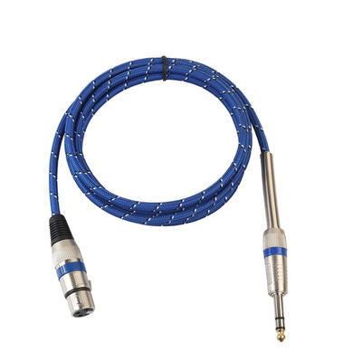 

Nylon Braided 14 Jack 635mm Stereo Male to XLR Female Microphone Cable