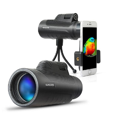 

10x42 High Power Monocular Telescope Scope with Tripod Smartphone Adapter Holder