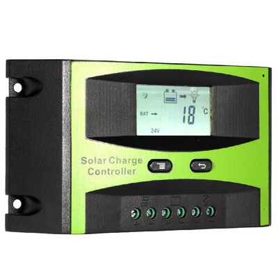 

25A 12V24V Solar Charge Controller PWM Charging Temperature Compensation Overload Protection LCD Display for Solar Off-grid Syste
