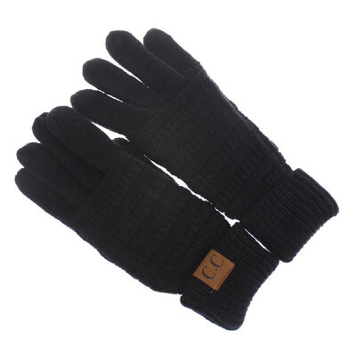 

Winter Warm Soft Knitted Fullfinger CC Gloves Anti-Slip Touch Screen Smart Cellphone Finger Tips Mittens Thermal Glove