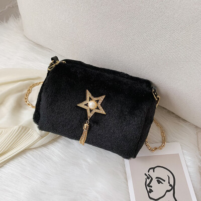 

Tailored Womens 2019 New Plush Fashion Wild Messenger Bag Shoulder Bag