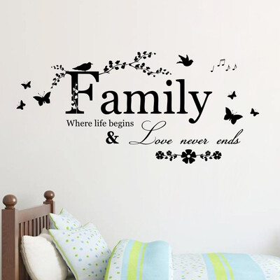 

〖Follure〗Family Letter Quote Removable Vinyl Decal Art Mural Home Decor Wall Stickers