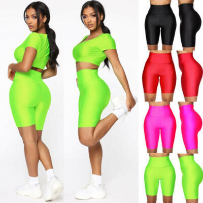 

US Summer Womens Leggings Biker Shorts Dance Workout Sports Yoga Nylon Hot Pants
