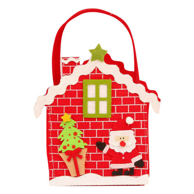 

Toponeto Non-woven small candy gift bag Santa snowman house apple bag tote