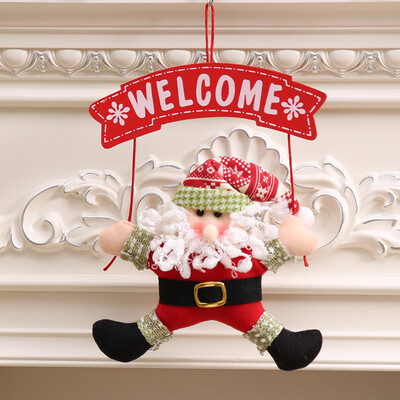 

Toponeto Door Hanging Pendants Xmas Christmas Santa Claus Pattern Home Creative Gift