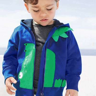 

Infant Toddler Kids Baby Boy Girl Cartoon Animal Hooded Zipper Tops Clothes Coat