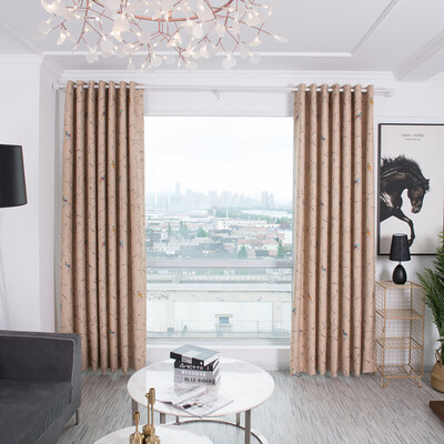 

Gobestart Leaves Curtain Tulle Window Treatment Voile Drape Valance 2 Panel Fabric