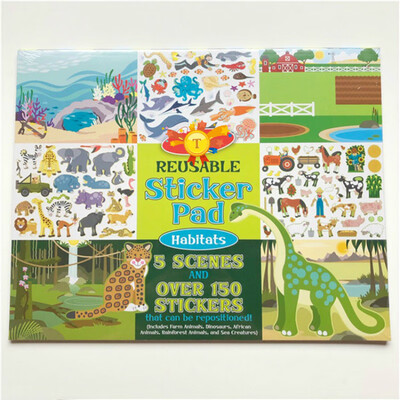 

Kid Scene Electrostatic Sticker Childrens Electrostatic Sticker Book Repeatable Sticker toy gift