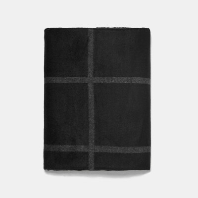 

2018z home European style new black big plaid double-sided cashmere scarf autumn&winter shawl bib