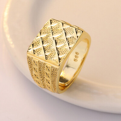 

Man Fashion 18K Gold Plated Titanium Steel Jewelry Rings