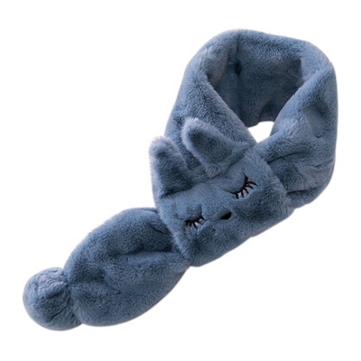 

Pompom Winter Baby Scarf Bibs Rabbit Fur Neck Collar Kids Girls Solid Thick Warm Scarves