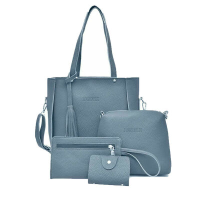 

4PCSSet Women Lady Leather Handbag Shoulder Bags Tote Purse Messenger Satchel