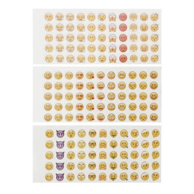 

12 Sheets Mini Multi Emoticons Sticker Kid DIY Note Message Mood Expression