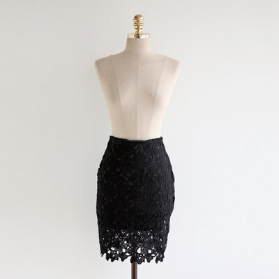 

Women Summer Mid Waist Wild Skirt Lace Solid Color Strap Wild Bottom Bag Hip Maxi Dress