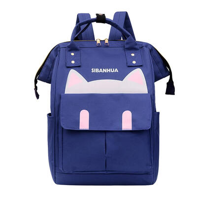 

Cute Cat Print Mommy Travel Backpacks Big Nylon Maternity Nappy Diaper Bags