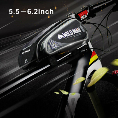 

WILD MAN Mountain Bicycle Tube Bag Saddle Pannier Phone Holder Riding Rainproof