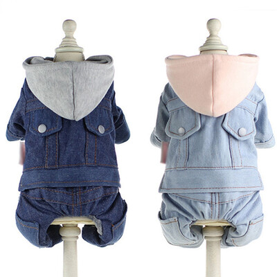

Pet Dog Coat Thickness Hooded Driver Style Pet Dogs Four Legs Cotton Winter Coat Free Shiping By CPAM Warm Small Puppy Dogs Clot