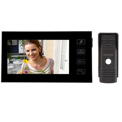 

7" TFT Color LCD Video Door Phone Hands Free Visual Intercom Doorbell Video Record IR Night Vision Touch Key with 2G SD Card Rainp