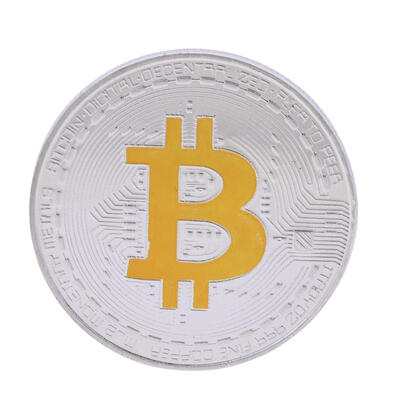 

Silver Plated Bitcoin Commemorative Coins Collectible Art Collection Gifts
