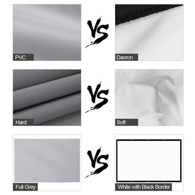 

120 Portable Projector Screen HD 169 120 Inch Diagonal Frameless PVC Video Projection Screen Foldable Wall Mounted for Home The