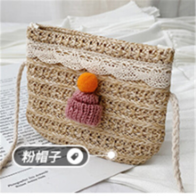 

New Style Women Handbags Straw Toddler Baby Messenger Children Kids Girls Princess Shoulder Bag Lace Handbag Fashion Hot 2019