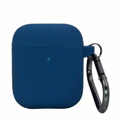 

Silicone Cover For AirPods 2 Charging Case Scratch-proof Shock-proof LED Visible One-piece Case Skin With Carabiner