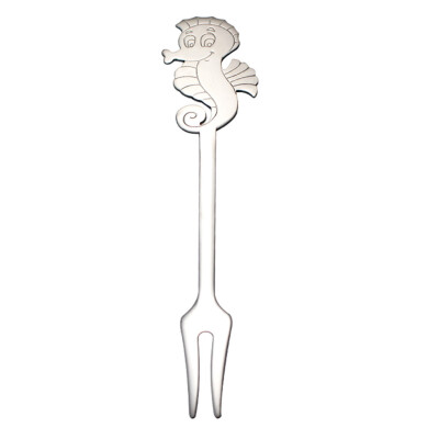 

Toponeto Cute Seahorse Long Handle Forks Flatware Coffee Drinking Tools Kitchen Gadget