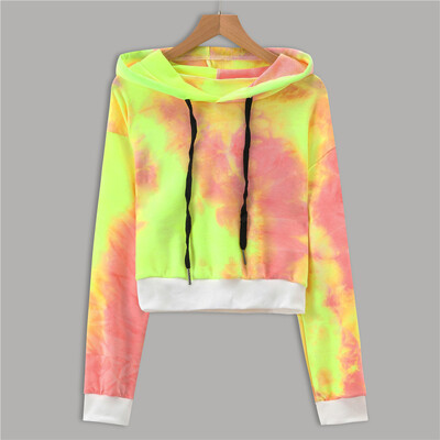 

Starmoon Womens Sexy Printed Hooded Long Sleeve Short Sweatshirt Hoodies Tops Blouse