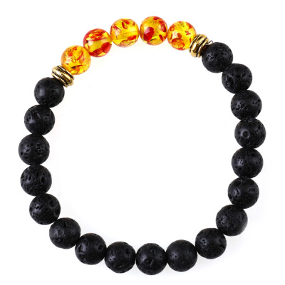 

Natural Stone 8mm Beads Bracelets Chakras Yoga Bracelets energy lava stone chakra colorful beads bracelet