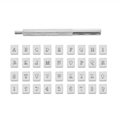 

36pcs Steel Punch Alphabet Letter Number Stamper Set Metal Leather Tool