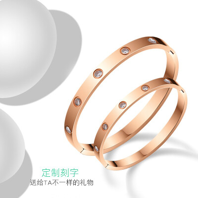 

Female models cold wind retro Sen temperament students simple rose gold tide titanium steel original niche design bracelet