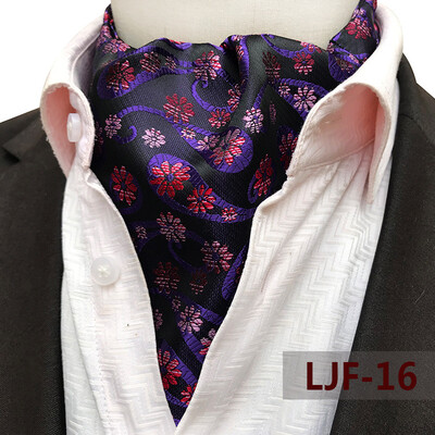 

Yongfeng tie spot 2019 new large pattern polyester jacquard mens scarf retro mens tie