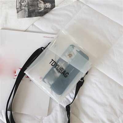 

Tailored Fashion Lady Letter Transparent Waterproof Mobile Phone Shoulder Messenger Bag