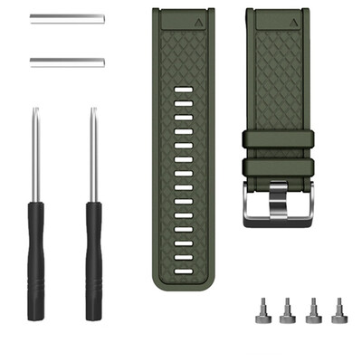 

〖Follure〗For Garmin FenixFenix 2 Band Easy Fit 26mm Width Soft Silicone Watch Strap