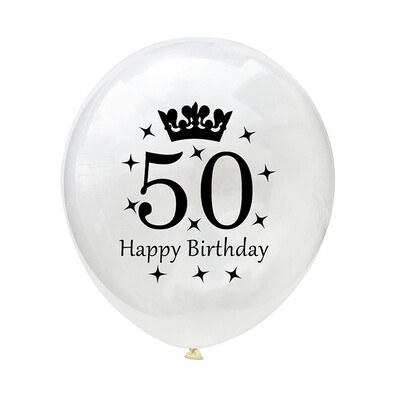 

FUNNYBUNNY 12 Inch Transparent Crown Birthday Latex Confetti Balloon 30 40 50 Birthday Balloon Birthday Party Decorations Adult