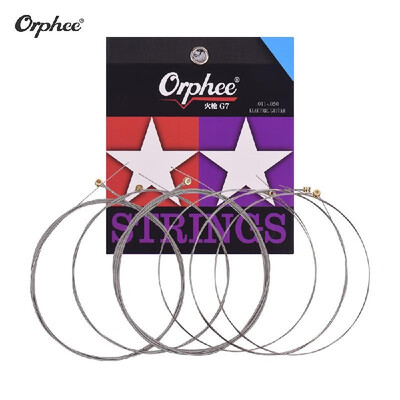 

Orphee G71150 011-050 Guitar Strings for Electric Guitars 6pcs String Set Hexagonal Core Namo Coating Nickel Winding Medium
