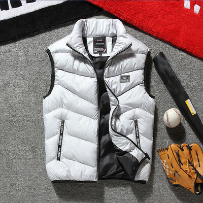 

Winter Warm Mens Cotton Padded Sleeveless Jacket Vest Waistcoat Parka -4XL