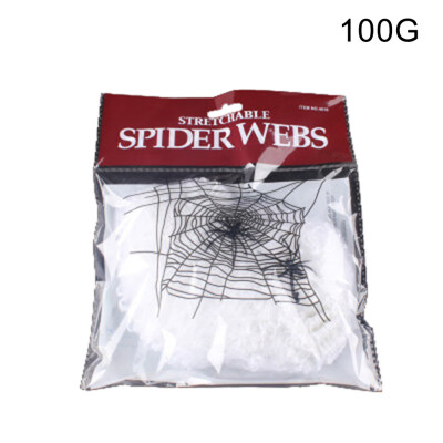 

Realistic Stretchy Cobweb Spider Web Halloween Party Props Haunted House Decor