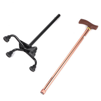 

Greensen Telescopic Anti-slip Four-leg Metal Cane Safety Walking Stick Cane for Elder Disability